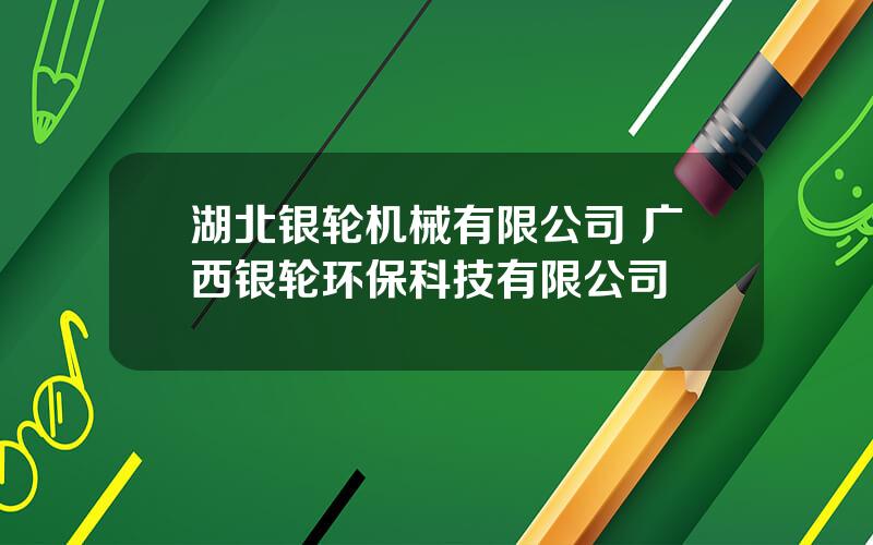 湖北银轮机械有限公司 广西银轮环保科技有限公司